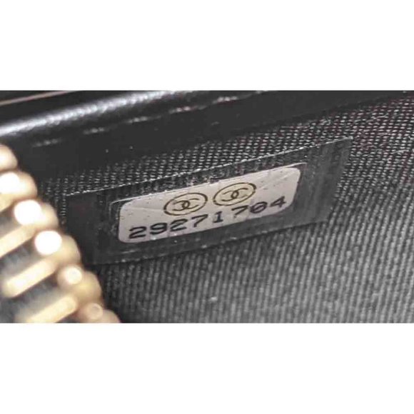 SOLD Chanel Black Filigree Zip Around Wallet - Picture 4 of 5